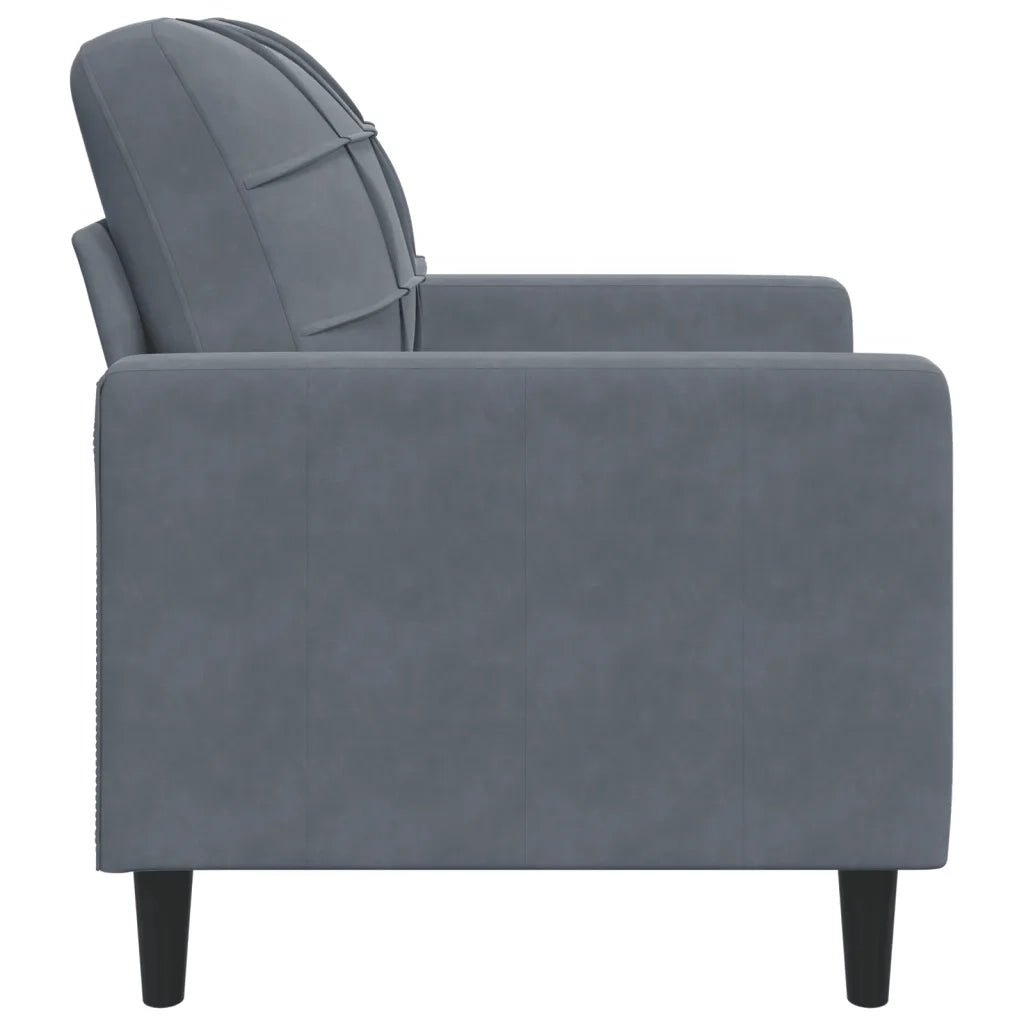 Poltrona | Sedia Relax Grigio Scuro 60 cm Velluto