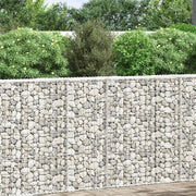 Gabbione Fioriere | Cassetta per fiori | Letto Rialzato Trapezio Acciaio Zincato 80x20x100 cm