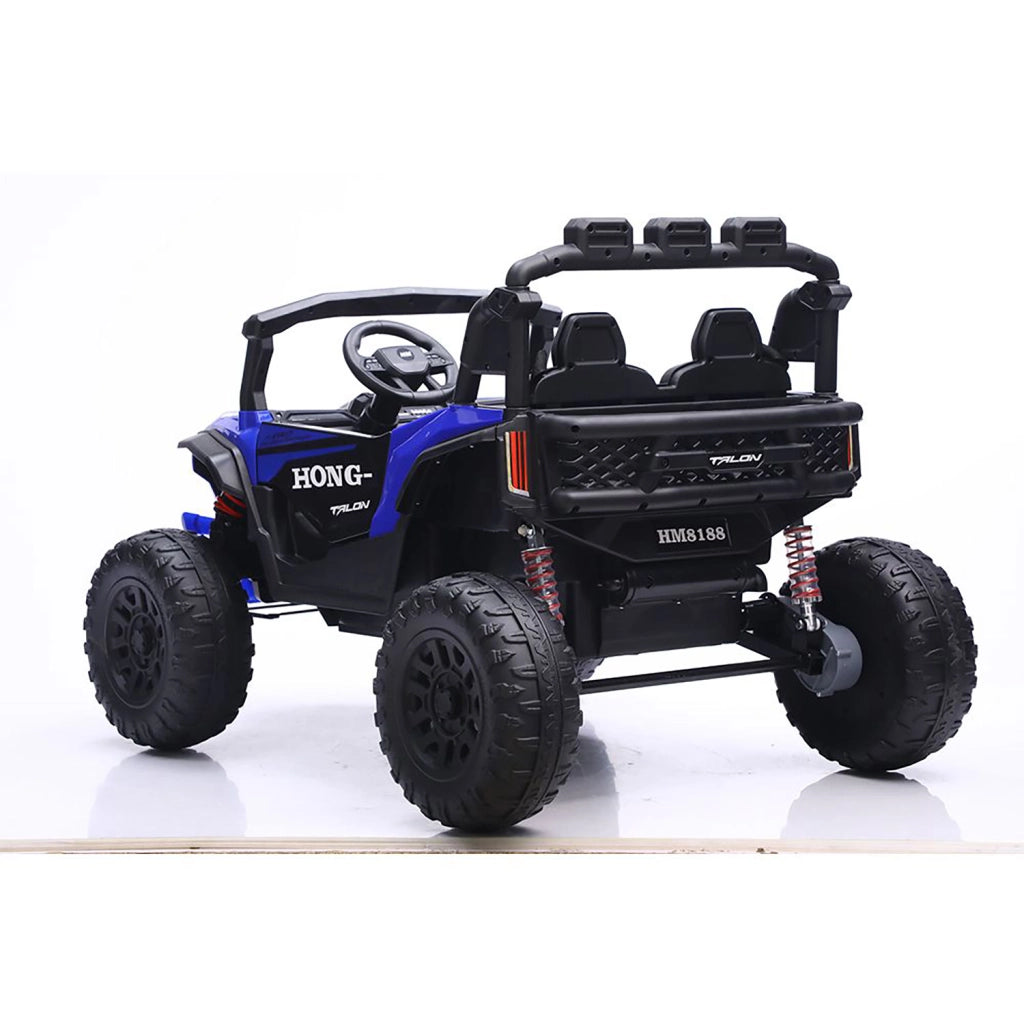Macchina Elettrica per Bambini Buggy Safari 2 Motori da 35W con Telecomando Luci e Suoni Blu