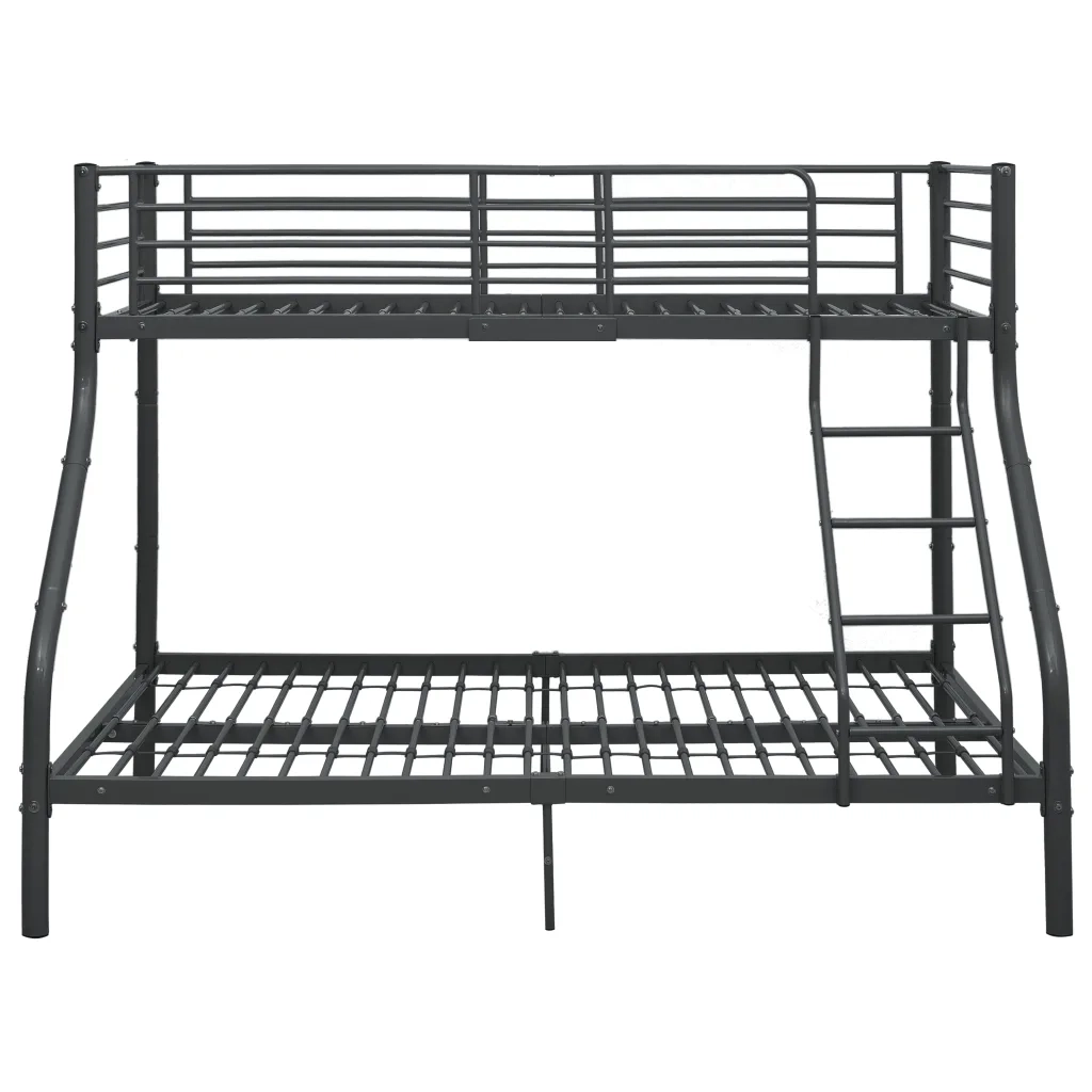 Letto a Castello Nero in Metallo 140x200 cm/90x200 cm cod mxl 63896