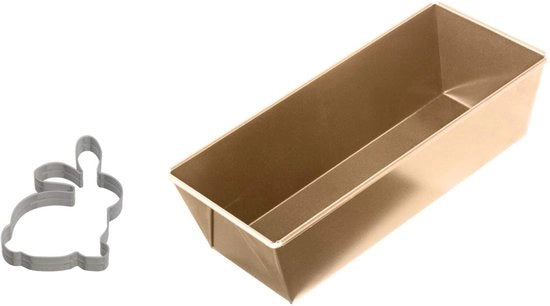 Forma di dolce inclusa Forma di coniglio per Pasqua – 25 cm, piatto in acciaio con proprietà antiaderenti, ideale per torte di Pasqua