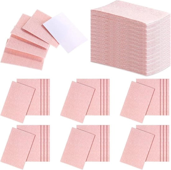 Pads di protezione per i piedi in flanella con adesivo - Pads per bolle - Cuscini per il tallone - Pads di protezione per la pressione - Protezione per nuove scarpe - Adesivi per dolore al tallone - Beige.
