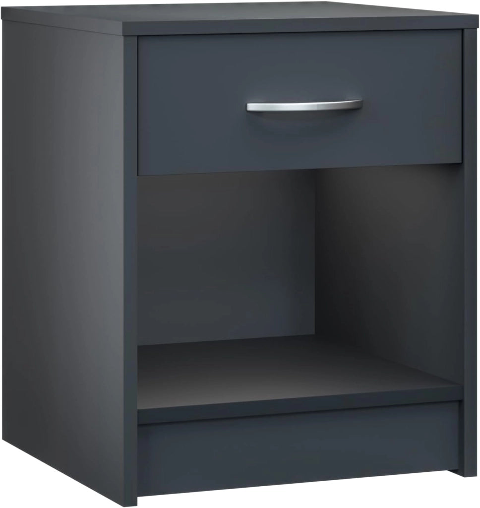 ® 2x Comodino Camera da Letto 50x40x35cm Comodini con Cassetto Ripiano Tavolino da Notte Comò da Letto Comodini Tavolino con Cassetto Antracite