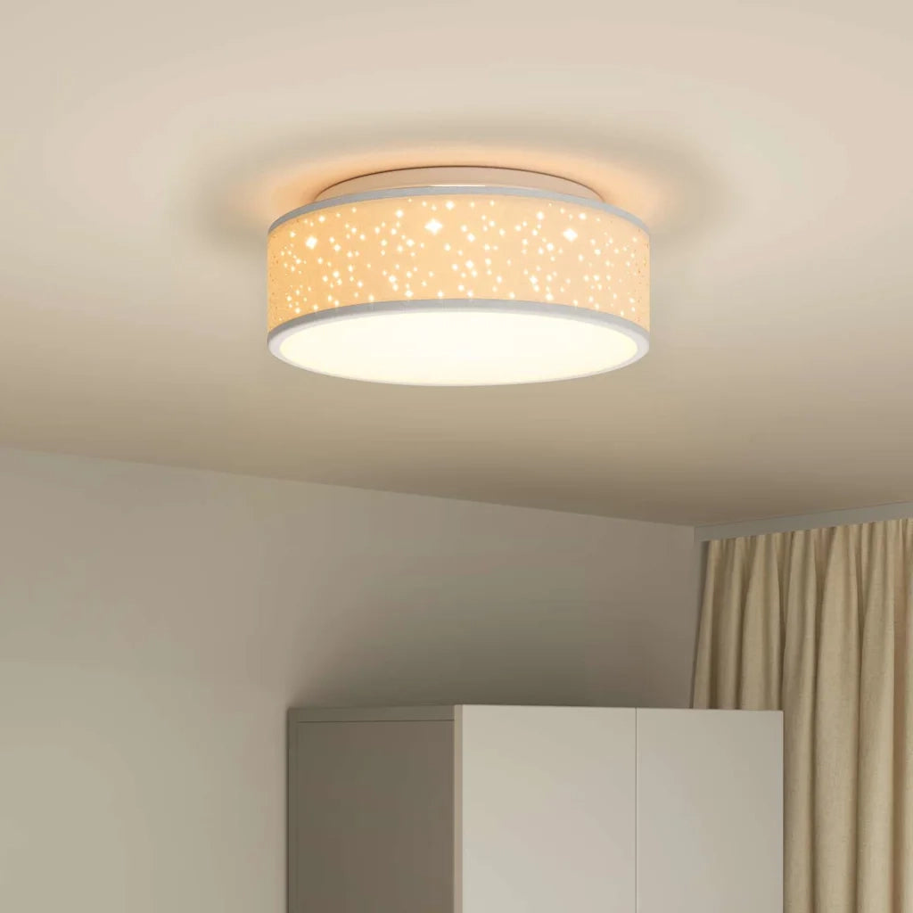 Lampada da soffitto Grigio 38 x 38 x 13,5 cm Tessuto CFW8700076