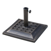 Base per ombrellone in resina poliestere 9kg ¨C zephmum ¨C bronzo, per asta 38mm/48mm