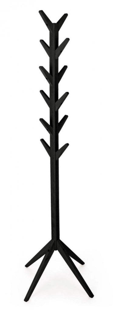 Appendiabiti 60x60x169 cm Daiki in Legno Nero