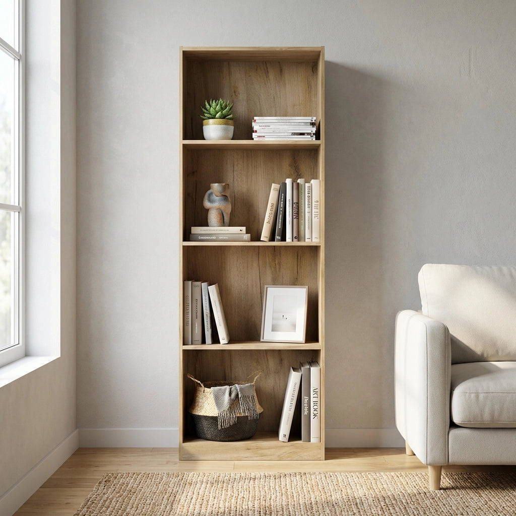 Libreria 4 piani in Legno Composito cm 58x25x165 - ANDY