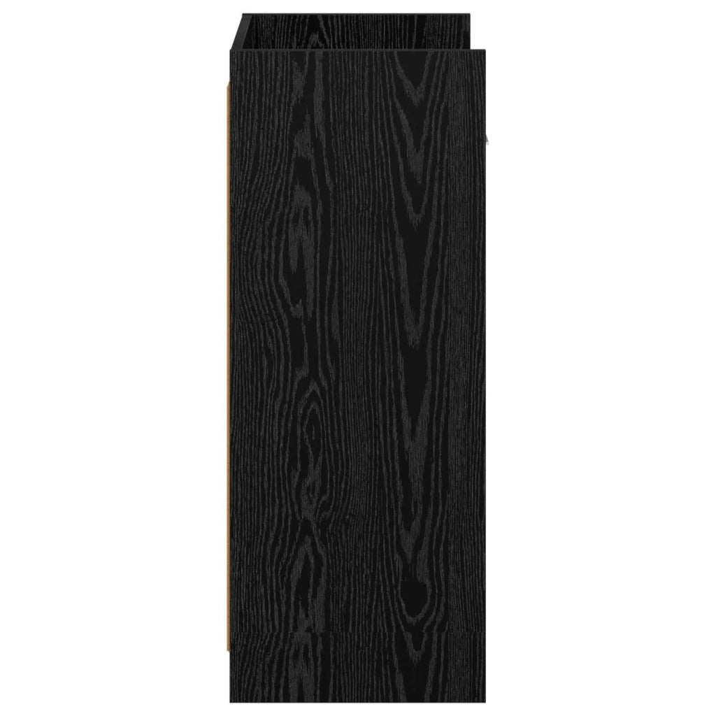 Mobile per scarpe con cassetto Rovere Nero 48 x 36 x 92 cm 8011348