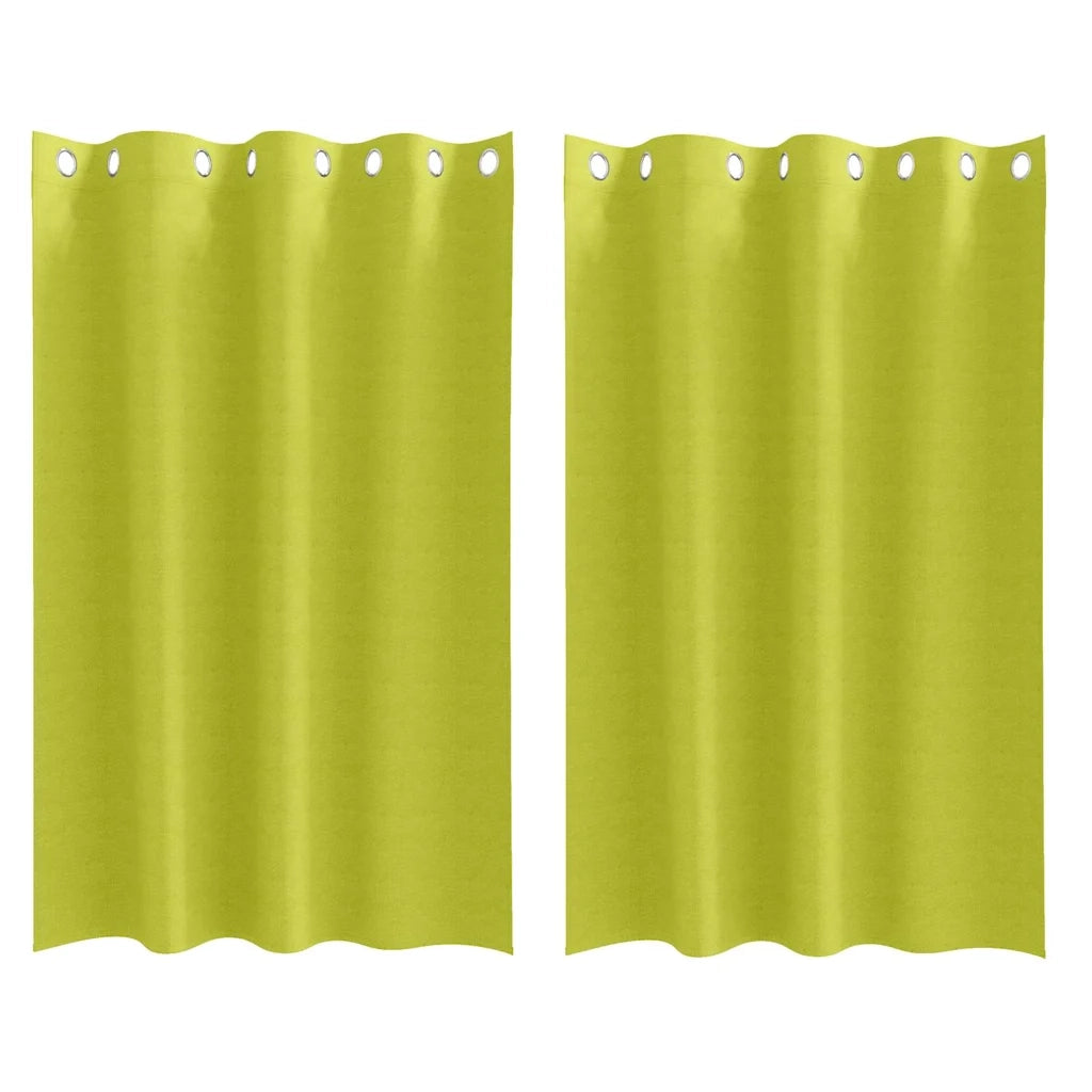 Tende Blackout con Anelli 2 pcs Verde 175 x 140 cm Poliestere 4107389