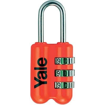 LUCCHETTO A COMBINAZIONE YP2 YALE - ACCIAIO VERNICIATO ARCO CROMATO MM 23- 2 pezzi