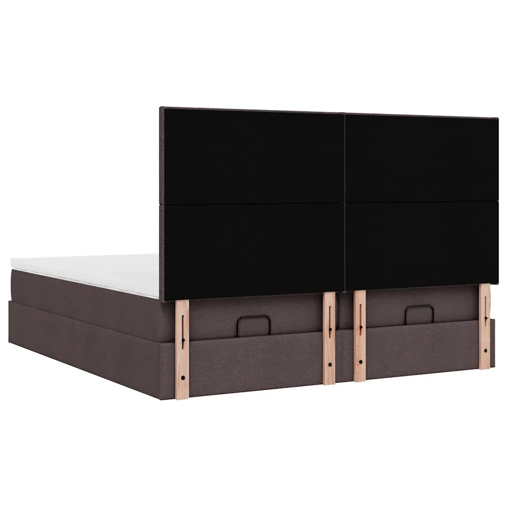 Struttura Letto Pouf con Materassi 200x200 cm in Tessuto 3313681