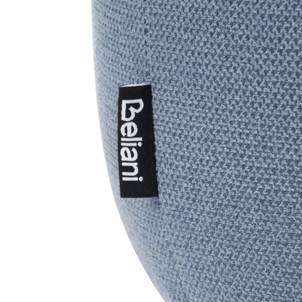 Panca rettangolare in tessuto azzurro 69 x 38, poggiapiedi, elemento decorativo per soggiorno e camera da letto