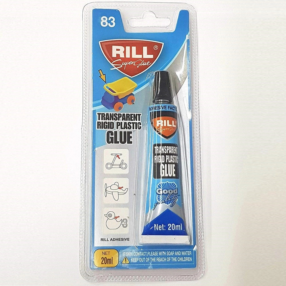Trade Shop - Set 3 Pezzi Colla C.83 Adesivo 20ml Liquido Sigillante Giocattoli Pvc Plastica -