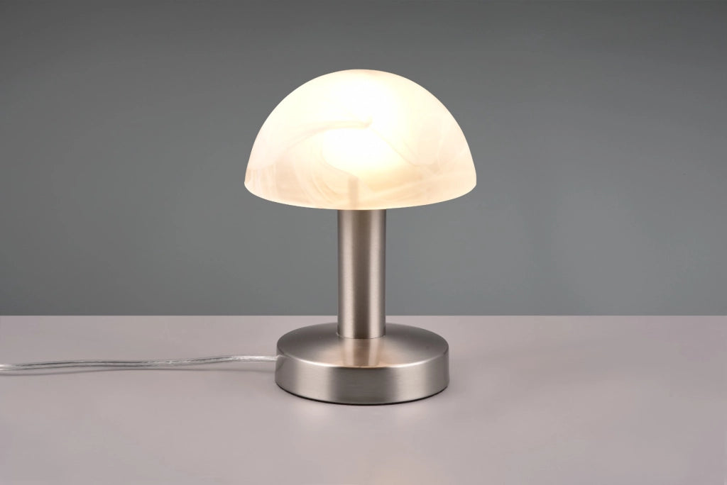 Lampada tavolo FYNN II argento metallo E14 Trio 599100107