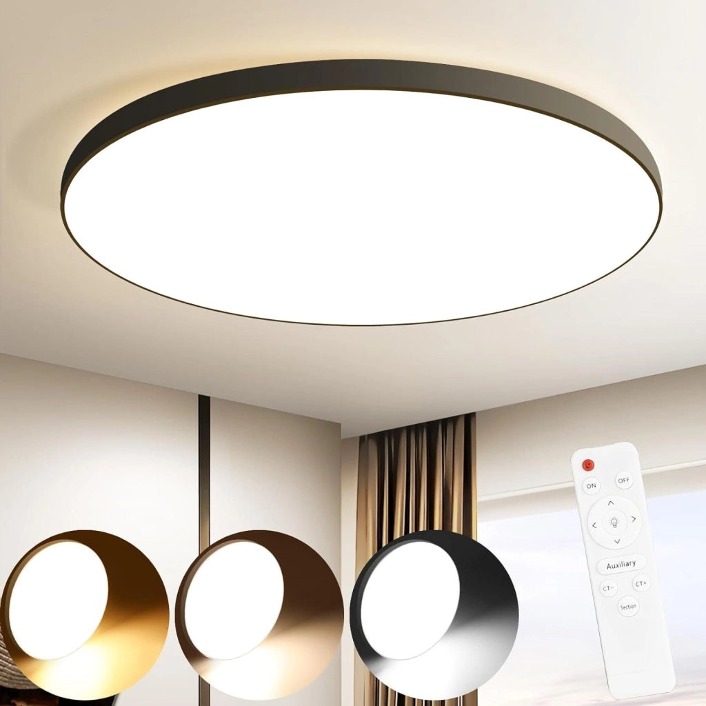 ZMH Lampada da soffitto a LED IP44 con telecomando - Illuminazione di design per cucina e corridoio