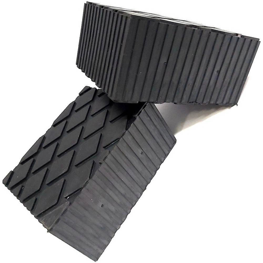 Trade Shop - Set 2 Pezzi Tamponi In Gomma Per Ponti Sollevatori Tampone 16 X 12 X 8 Cm -