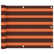 Paravento per balcone frangivista 75 x 400 cm tessuto Oxford arancione e marrone 02_0010320