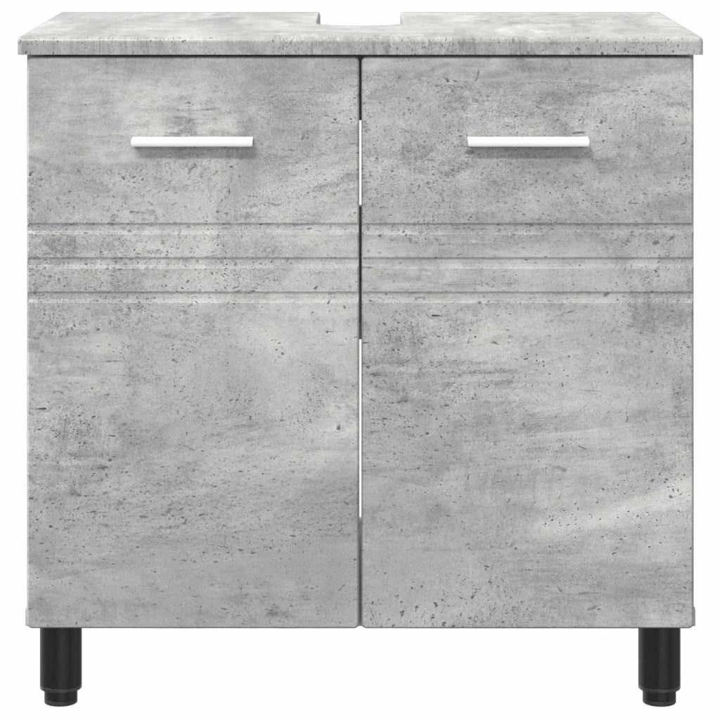 Mobiletto da bagno Grigio Cemento 60 x 35 x 60 cm