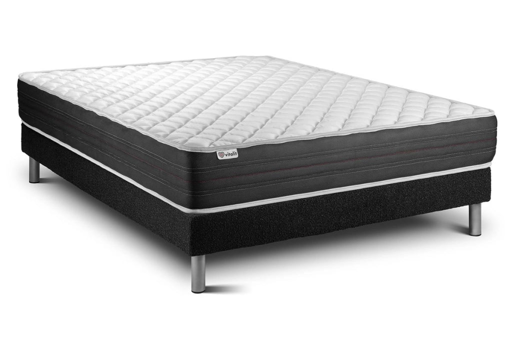 Letto con materasso VITAL MEMO ONE 150 x 200 cm Rete Kit Nero