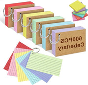600 ring di indice in metallo A8 - carton spesso - flashcard per scuola e viaggio