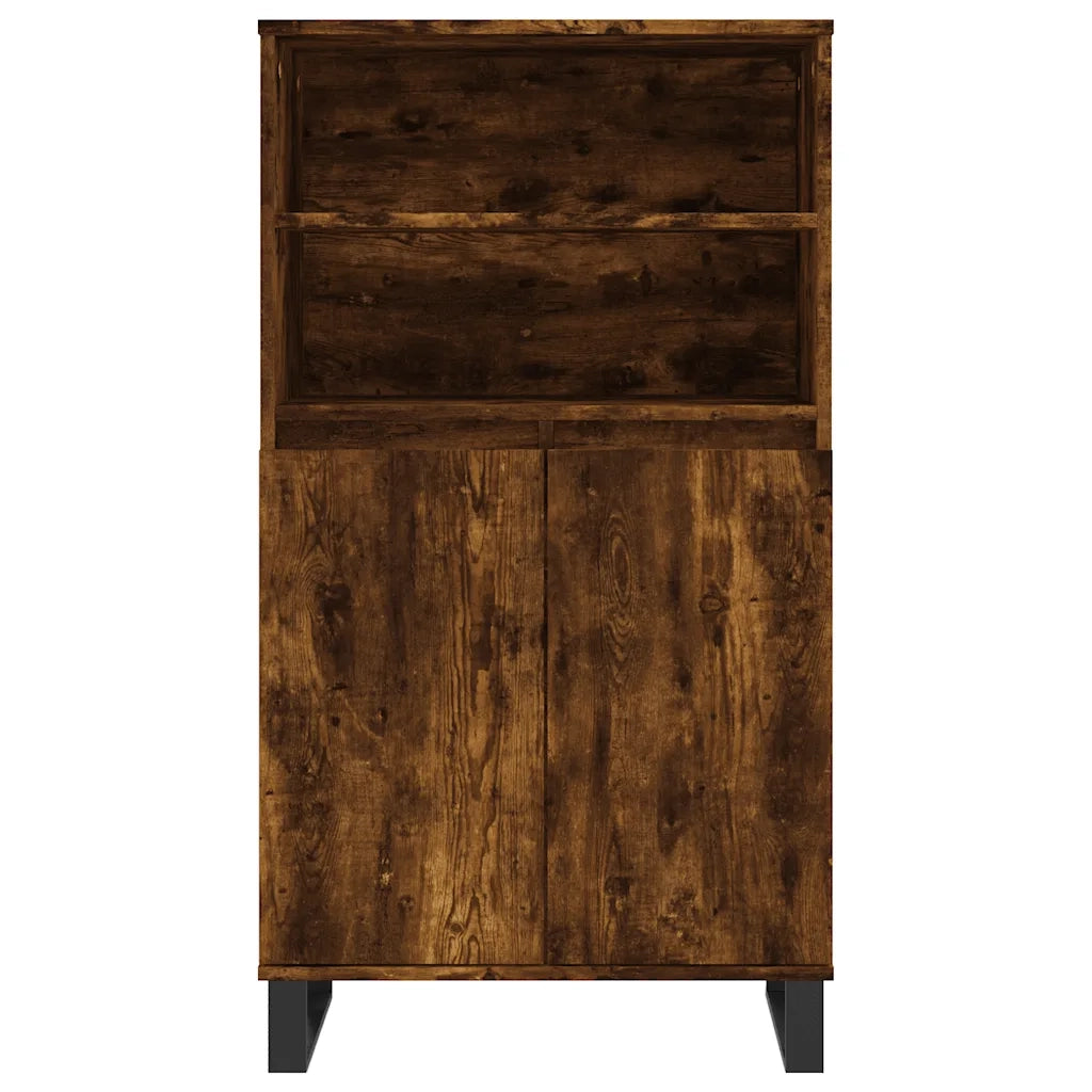 Credenza Rovere Fumo 60x36x110 cm in Legno Multistrato 831497
