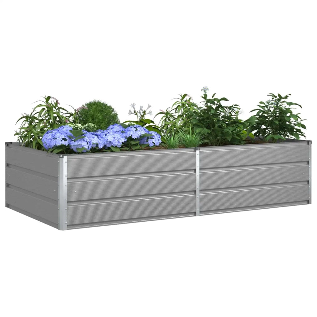 Fioriera Grigio chiaro 195 x 100 x 45 cm Acciaio zincato 42018167