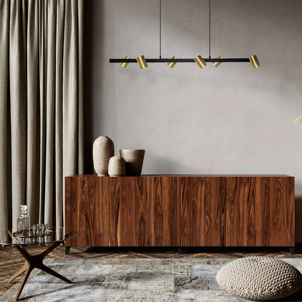 Lampada a sospensione Snow 6xGU10 oro/nero Light Prestige