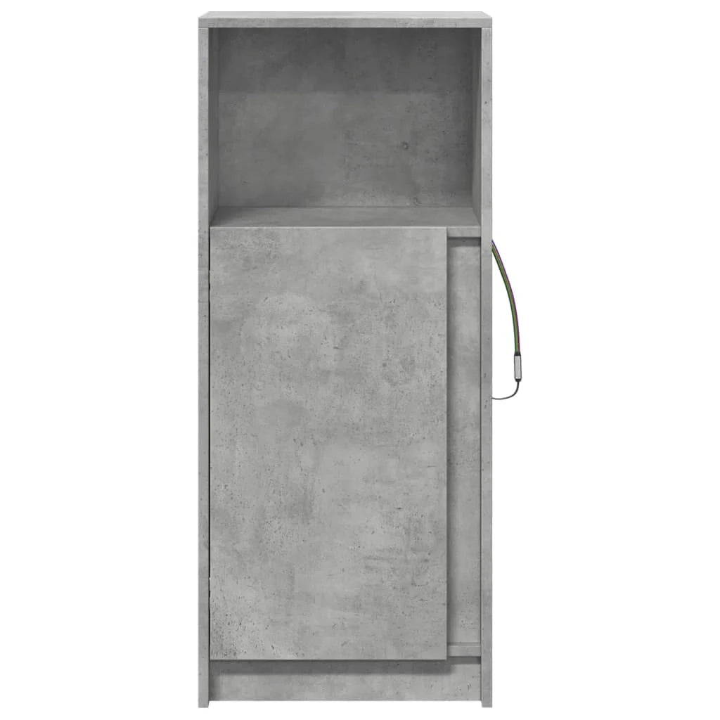 Buffet credenza cassettiera mobiletto mobile contenitore organizer per cucina soggiorno salotto con illuminazione a LED 42,5 x 34 x 100 cm legno ingegnerizzato grigio 02_0029803