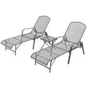 Set di 2 lettini prendisole sedie a sdraio lettini prendisole aiuole da giardino mobili da giardino con tavolo acciaio antracite 02_0012071