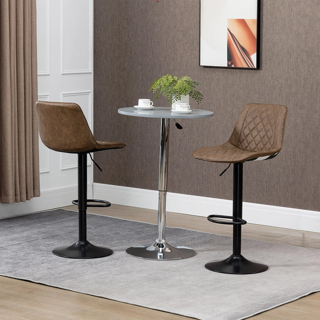 Sgabello Alto Girevole ¨C Xylo ¨C Altezza Regolabile 86-106 cm Marrone