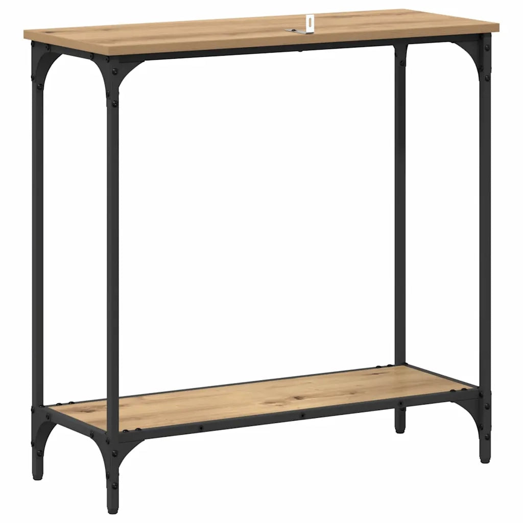 Tavolo consolle rovere artigianale 75 x 30.5 x 75 cm