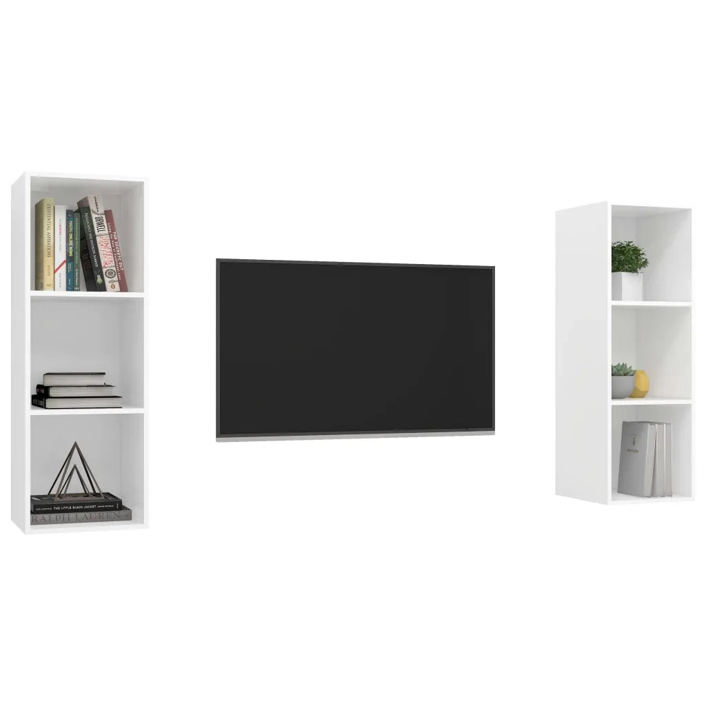 Mobile TV a Parete 2 pz Bianco in Truciolato cod mxl 8228
