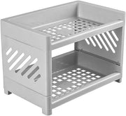 Pannello di Organizzazione per Scrivania in Plastica con Cornice Grigia per Cosmetici e Articoli da Scrivere, Ideale per la Camera da Letto, la Bagno e la Casa