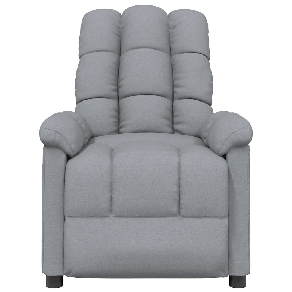 Poltrona Massaggiante in Tessuto Grigio Chiaro 289806