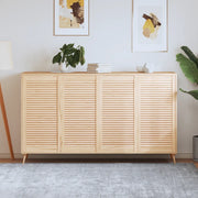 Ante con Design a Lamelle 4 pz 99,3x49,4 cm in Legno di Pino 151138