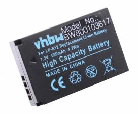 Batteria Fotocamera per Canon LP-E12 7.2V 650 mAh