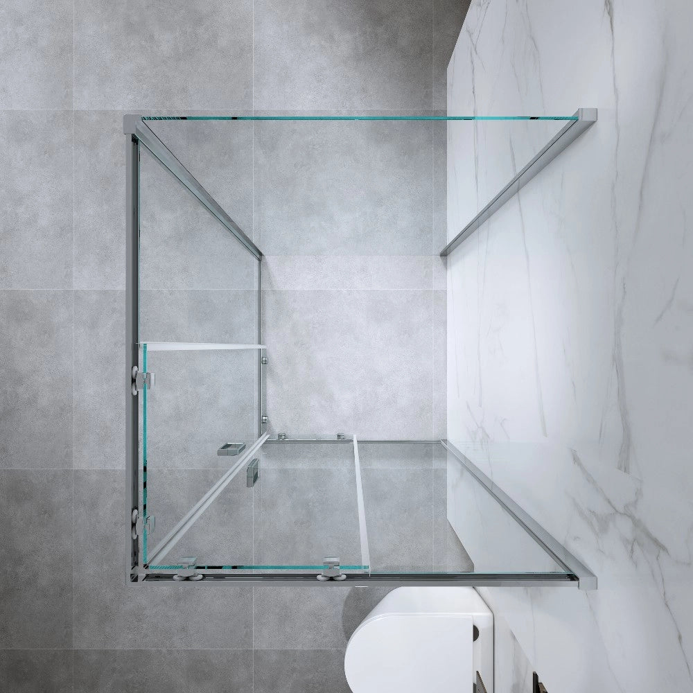 Cabina Doccia 3 Lati 70x70x70 Cm H 185 cm vetro 6 mm Trasparente Scorrevole| Kiro