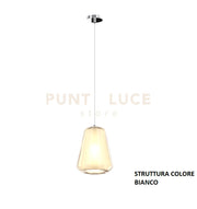SOSPENSIONE BIANCO 1 LUCE VETRO GAMMA AMBRA 1176BI-S1 GAMMA-AM