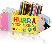 Organizzatore per matite per bambini, organizzatore per ufficio per bambini, regalo per la scuola per bambini, organizzatore multifunzionale in legno