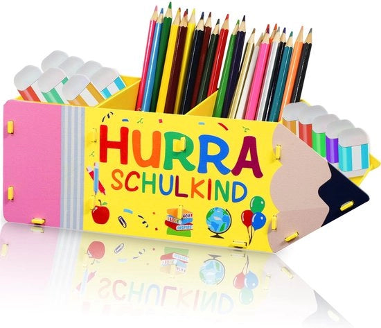 Organizzatore per matite per bambini, organizzatore per ufficio per bambini, regalo per la scuola per bambini, organizzatore multifunzionale in legno