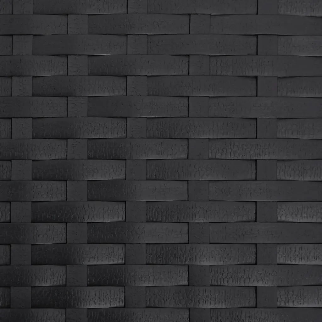 Poltrona da Giardino con Poggiapiedi in Polyrattan Nero CFW9822275