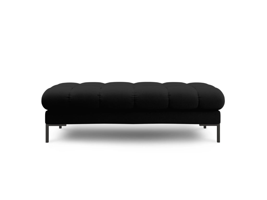 Cosmopolitan Design - Panca "Bali" 2 posti in tessuto strutturato nero 