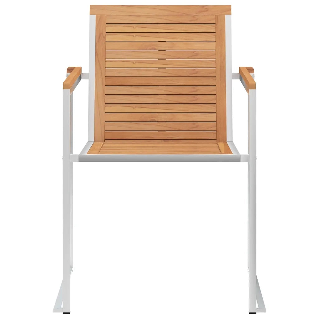 Sedie da Giardino con Cuscini 4 pz in Legno Massello di Teak 3078580