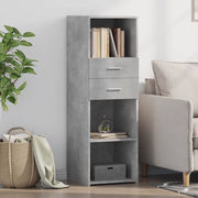 Credenza-Buffet-Armadio da cucina Grigio Cemento 40x42,5x124 cm in Legno Multistrato
