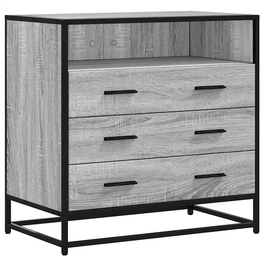 Cassettiera Grigio Sonoma 70x41x70 cm in Legno Multistrato 849087