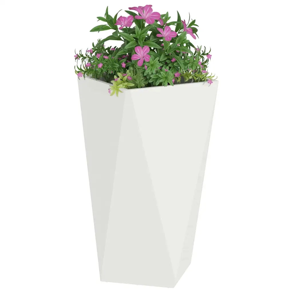 Fioriera Bianco 40 x 40 x 75 cm Acciaio