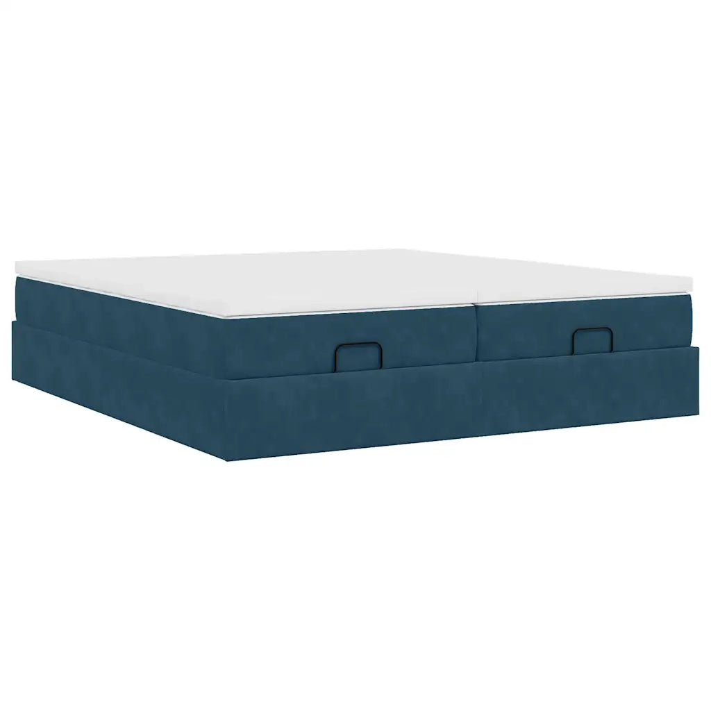 Struttura Letto Pouf con Materassi 180x200 cm Velluto 3311265