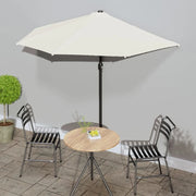 Ombrellone Balcone Palo in Alluminio Sabbia 270x144 cm a Metà 44587