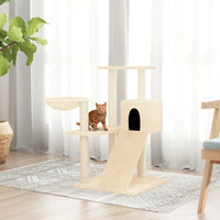 Albero per Gatti con Tiragraffi in Sisal Crema 82 cm cod mxl 6523