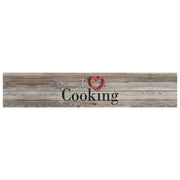 Tappeto da Cucina Lavabile Grigio Cucinare 60x300 cm Velluto 136548